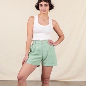 Big Bud Press Trouser Shorts, Sage Green, Size M